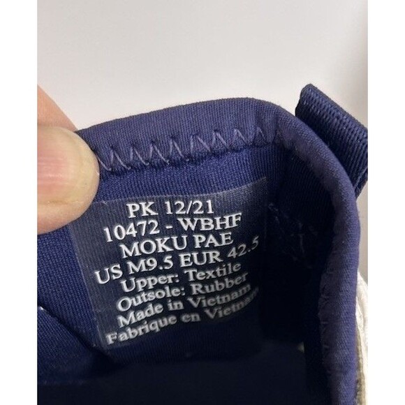 Olukai Moku Pae Men's 9.5 Mesh Boat Shoes No Tie Laces Slip On Navy - Picture 10 of 10